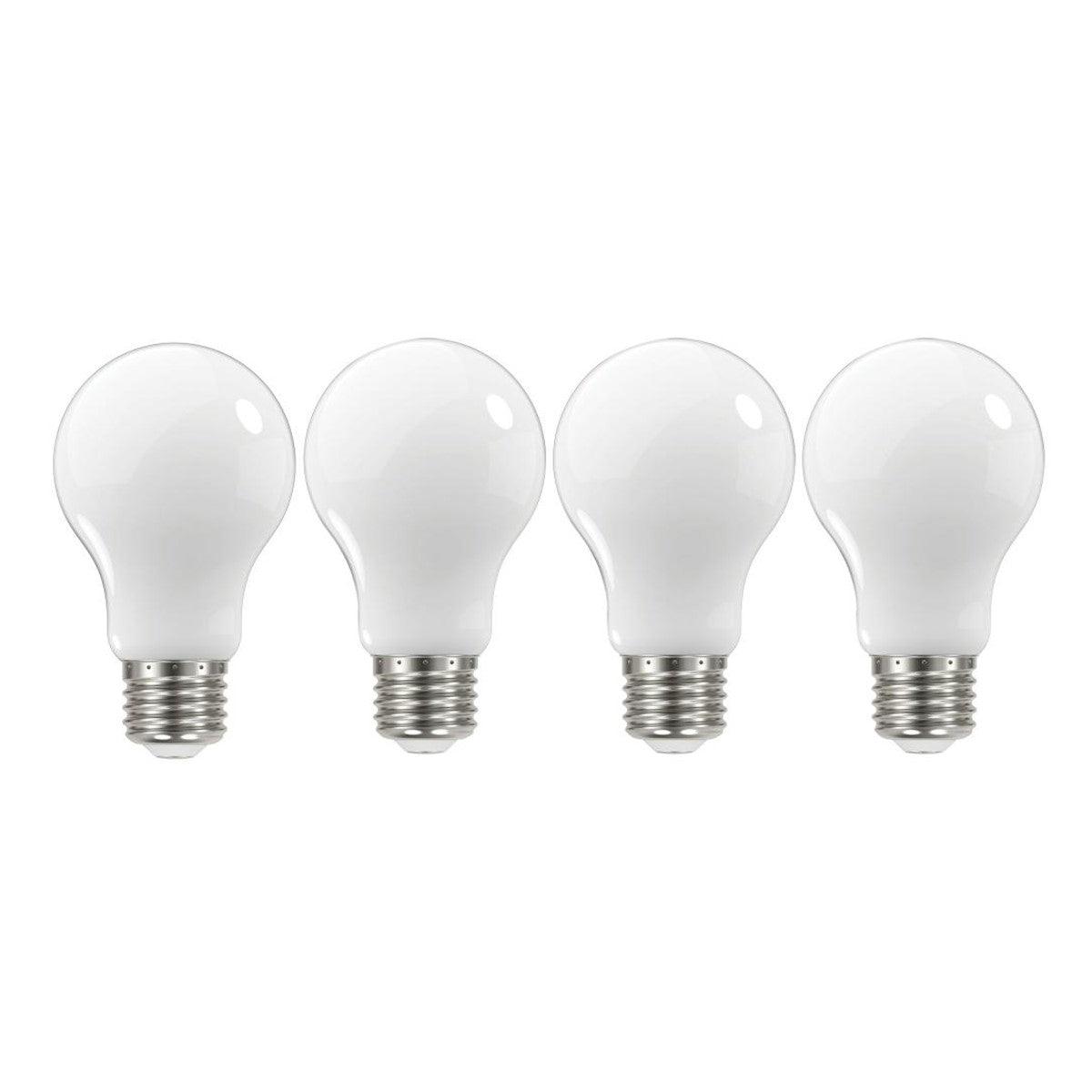 A19 LED Bulb, 75W Equivalent, 11 Watt, 1100 Lumens, 3000K, E26 Medium Base, Frosted Finish, Pack Of 4 - Bees Lighting
