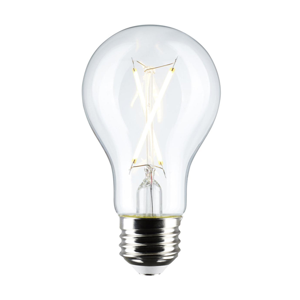 A19 LED Filament Bulb, 5 Watts, 450 Lumens, 2700K, E26 Medium Base, Clear Finish, Pack of 4 - Bees Lighting
