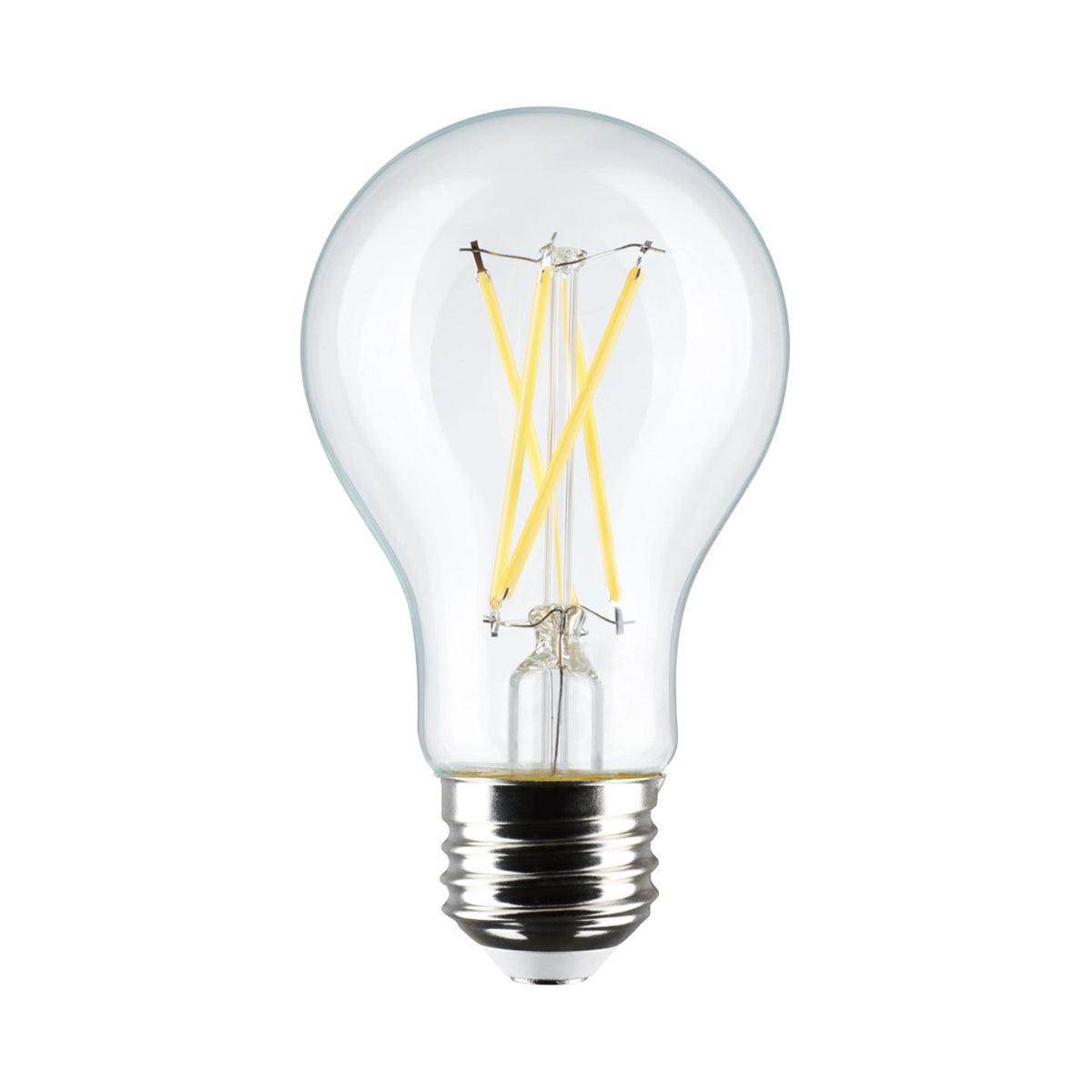 A19 LED Bulb, 100W Equivalent, 8 Watt, 800 Lumens, 5000K, E26 Medium Base, Clear Finish, Pack Of 4 - Bees Lighting