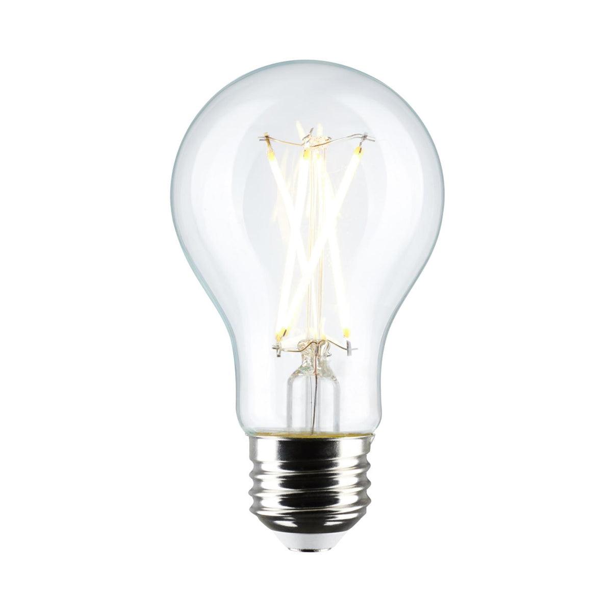 A19 LED Bulb, 100W Equivalent, 8 Watt, 800 Lumens, 5000K, E26 Medium Base, Clear Finish, Pack Of 4