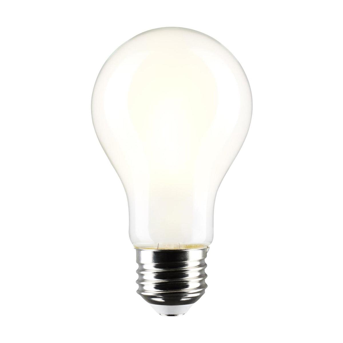 A19 LED Bulb, 100W Equivalent, 8 Watt, 800 Lumens, 3000K, E26 Medium Base, Frosted Finish, Pack Of 4