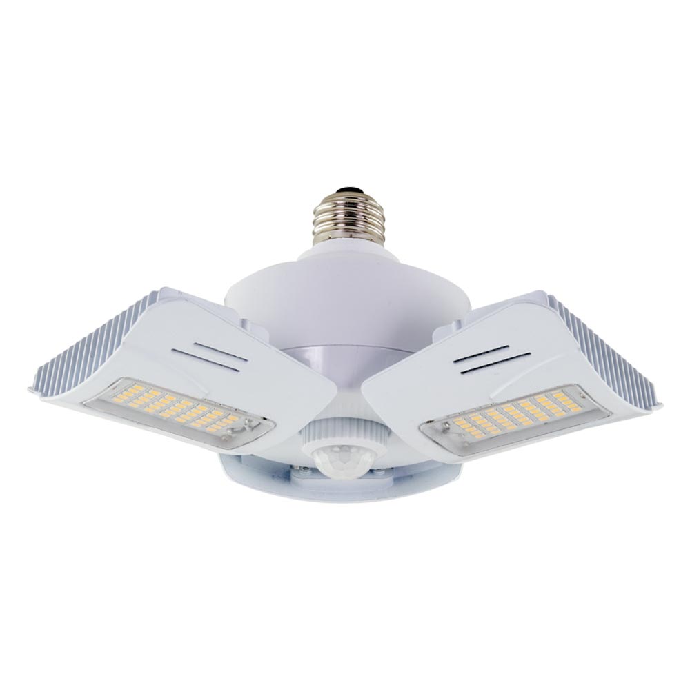 Adjustable LED Utility Light with Motion Sensor, 60 Watts, 5900 Lumens, 4000K, E26 Base, 120-277V - Bees Lighting