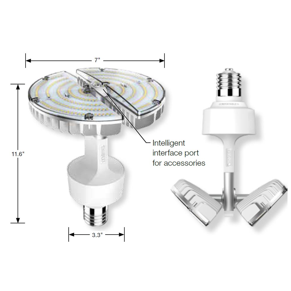 LED Deformable Retrofit Lamp, 70W, 10500 Lumens, 5000K, EX39 Mogul Extended Mogul Base, 120-277V