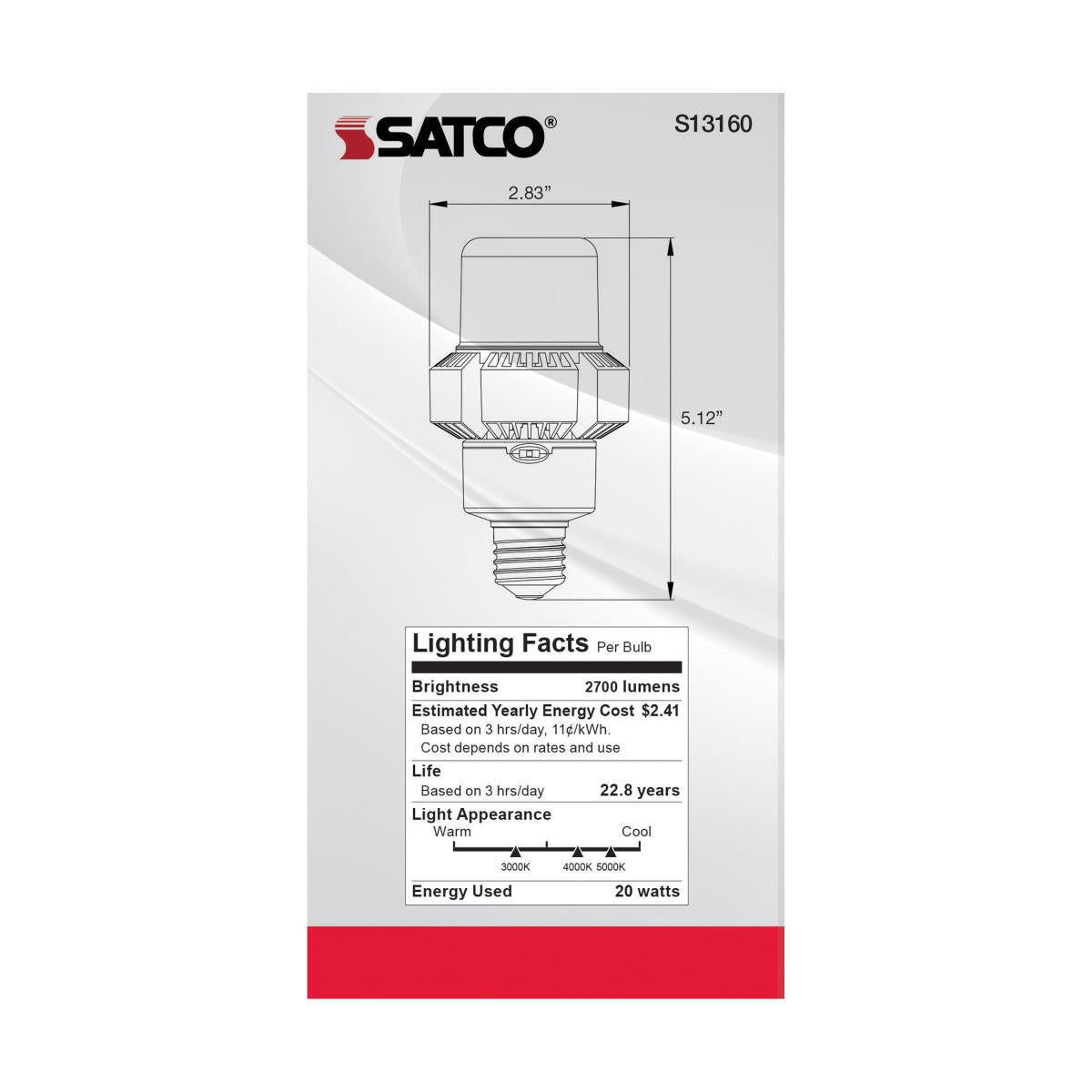 A-Plus 23 LED HID Retrofit Bulb, 20 Watts, 2600 Lumens, Selectable CCT, E26 Base, 120-277V - Bees Lighting
