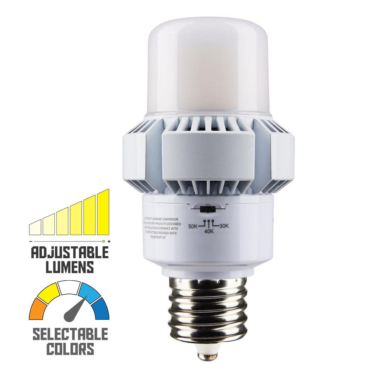 Retrofit LED Corn Bulb, 35W, 4550 Lumens, Selectable CCT, 30K/40K/50K, E39 Mogul Base, 120-277V - Bees Lighting