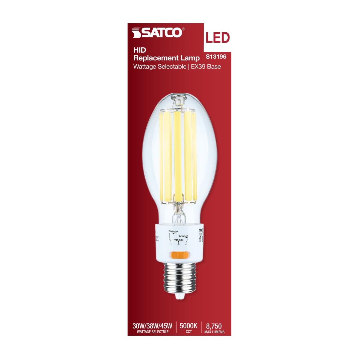 ED28 HID Replacement Lamp, 30W|38W|45W, 8750 Lm, 5000K, 320W MH Equal, EX39 Mogul, 120-277V - Bees Lighting