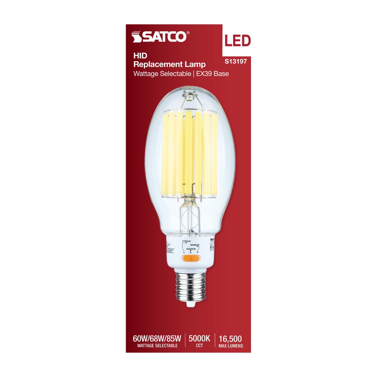 ED32 HID Replacement Lamp, 60W|68W|85W, 16500 Lm, 5000K, 450W MH Equal, EX39 Mogul, 120-277V - Bees Lighting