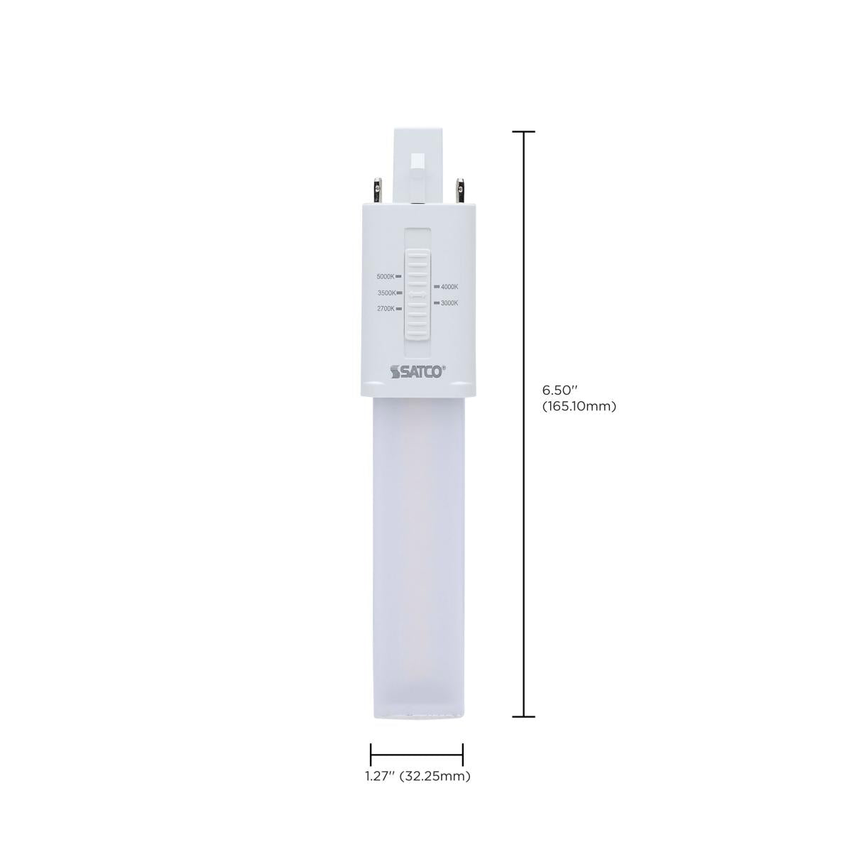 2 pin PL LED Bulb, 5W, 500 Lumens, Ballast Bypass, 27K|30K|35K|40K|50K, G23 Base