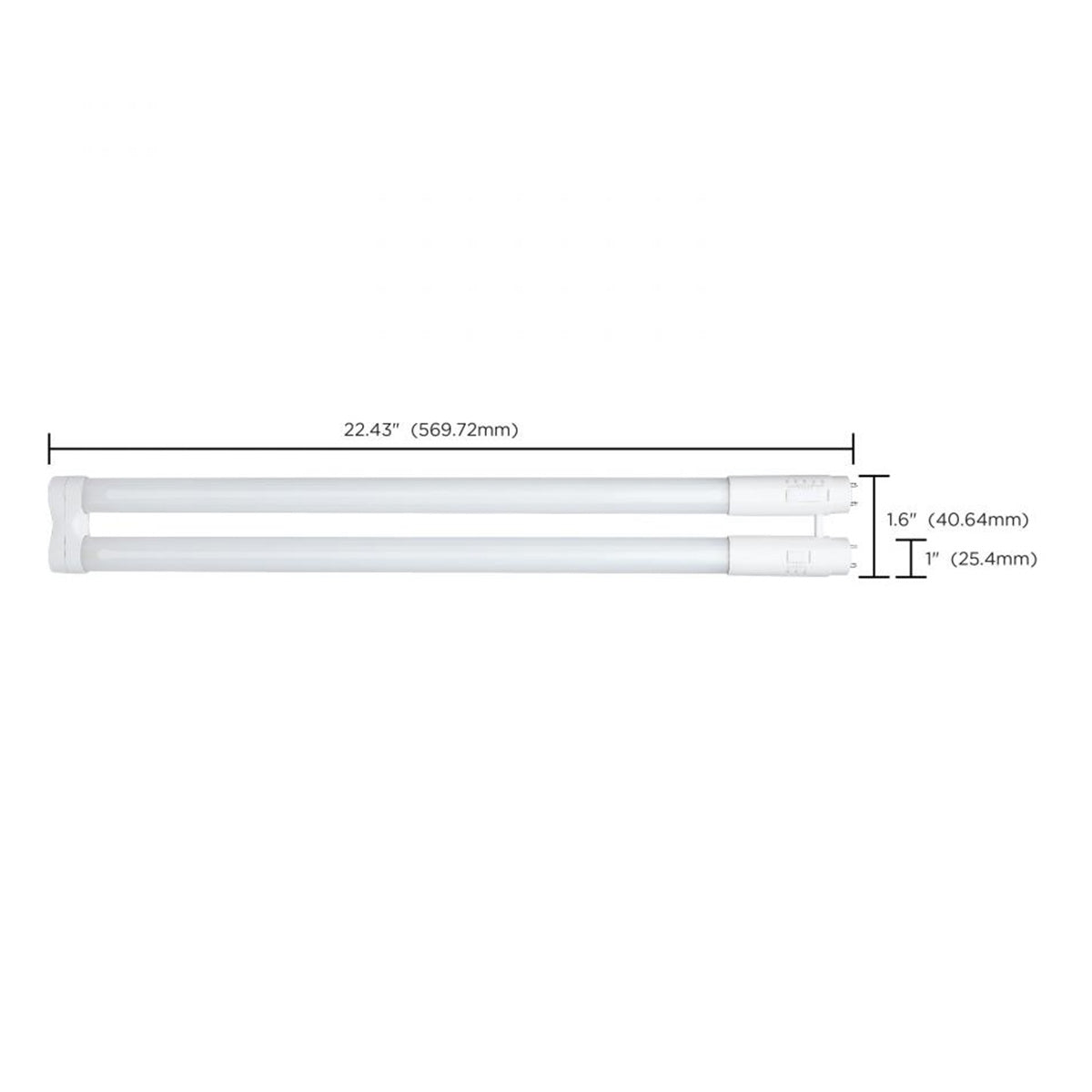 T8 U Bend LED Bulb U1, 12W|13W|15W, 2200lm, 3000K to 6500K, Type A+B, 10-Pack - Bees Lighting