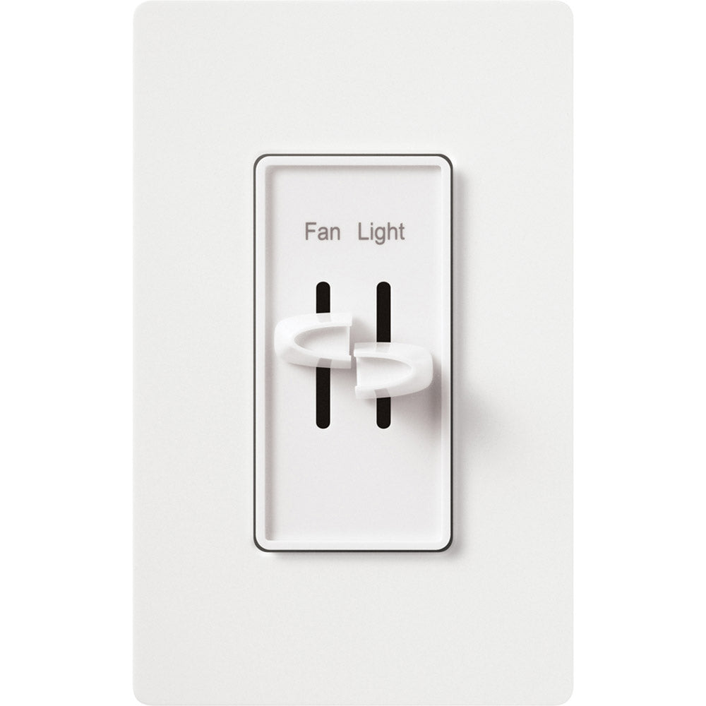 Skylark Dual Slide 3-Speed Fan and Light Control, Single Pole, White - Bees Lighting