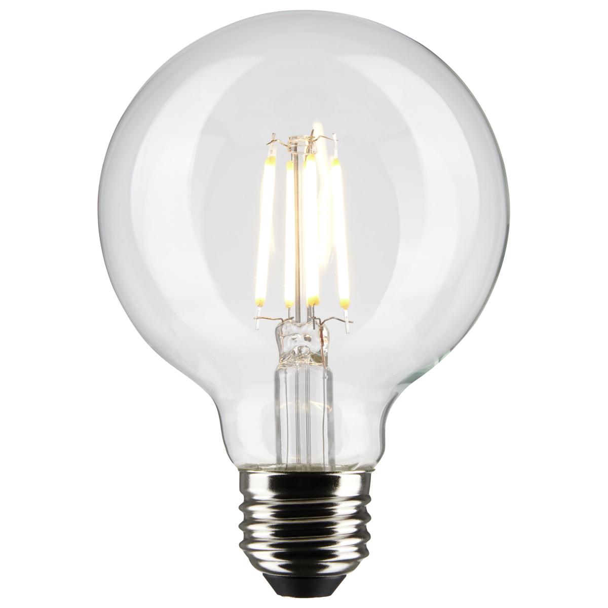 G25 Filament LED Globe Bulb, 5 Watts, 350 Lumens, 2700K, E26 Medium Base, Clear, Pack of 2 - Bees Lighting