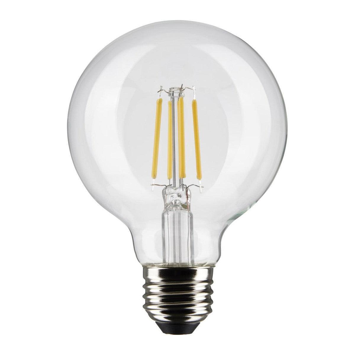 G25 Filament LED Globe Bulb, 5 Watt, 350 Lumens, 2700K, E26 Medium Base, Clear Finish, Pack Of 2