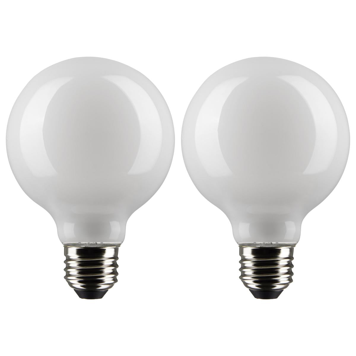 G25 LED Globe Bulb, 5 Watts, 350 Lumens, 40W Equal, 2700K, E26 Medium Base, Frosted, Pack of 2 - Bees Lighting