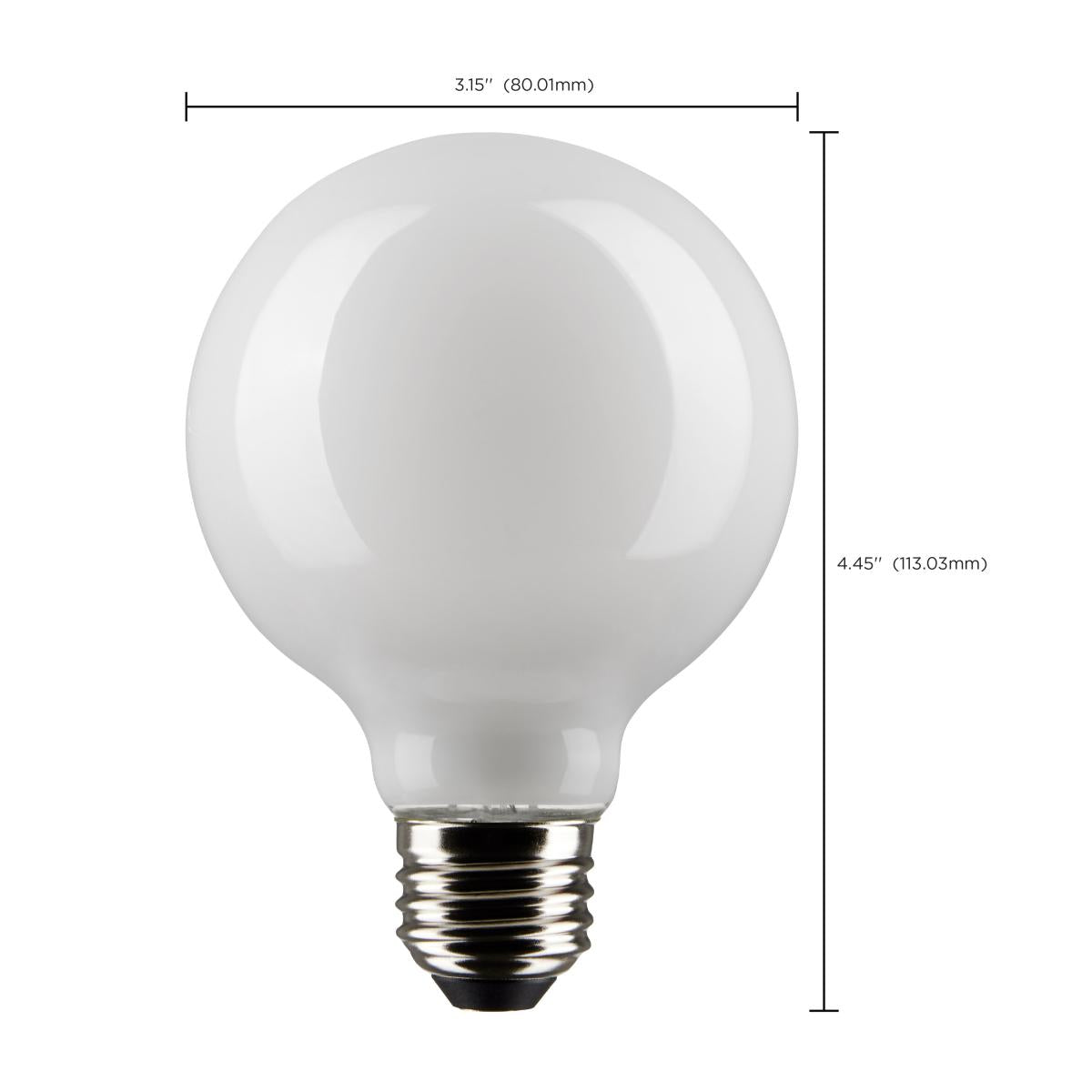 G25 LED Globe Bulb, 5 Watts, 350 Lumens, 40W Equal, 2700K, E26 Medium Base, Frosted, Pack of 2 - Bees Lighting