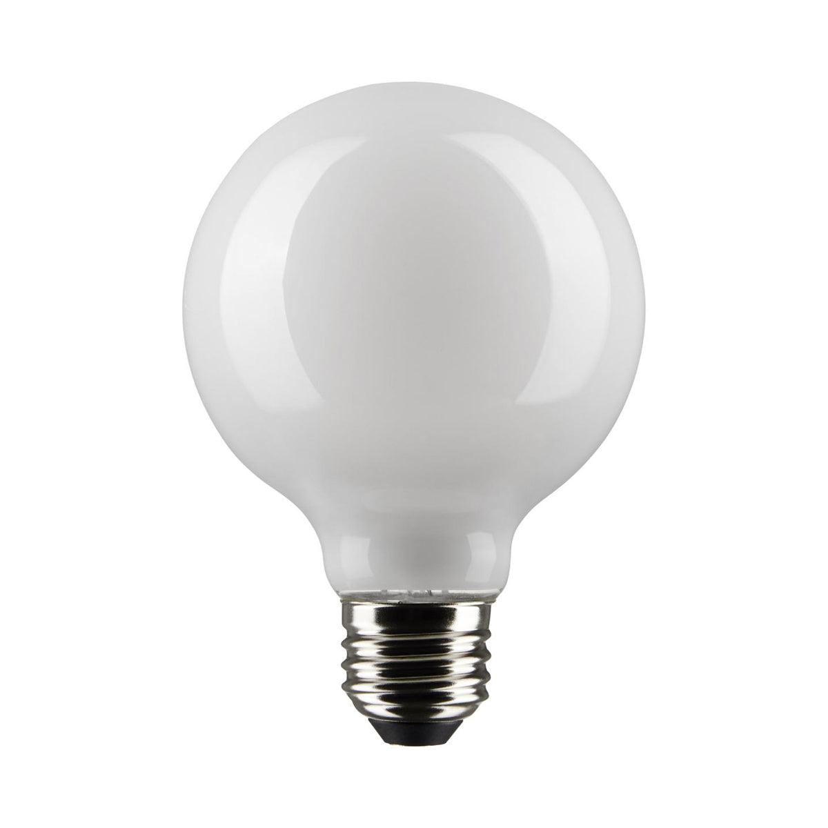 G25 LED Globe Bulb, 6 Watt, 500 Lumens, 2700K, E26 Medium Base, Frosted Finish, Pack Of 2 - Bees Lighting