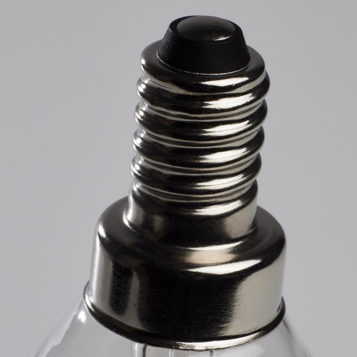B11 Candle Filament LED Bulb, 40W Equal, 4W, 350lm, 2700K, E12 Candelabra, Clear, Pack of 3 - Bees Lighting