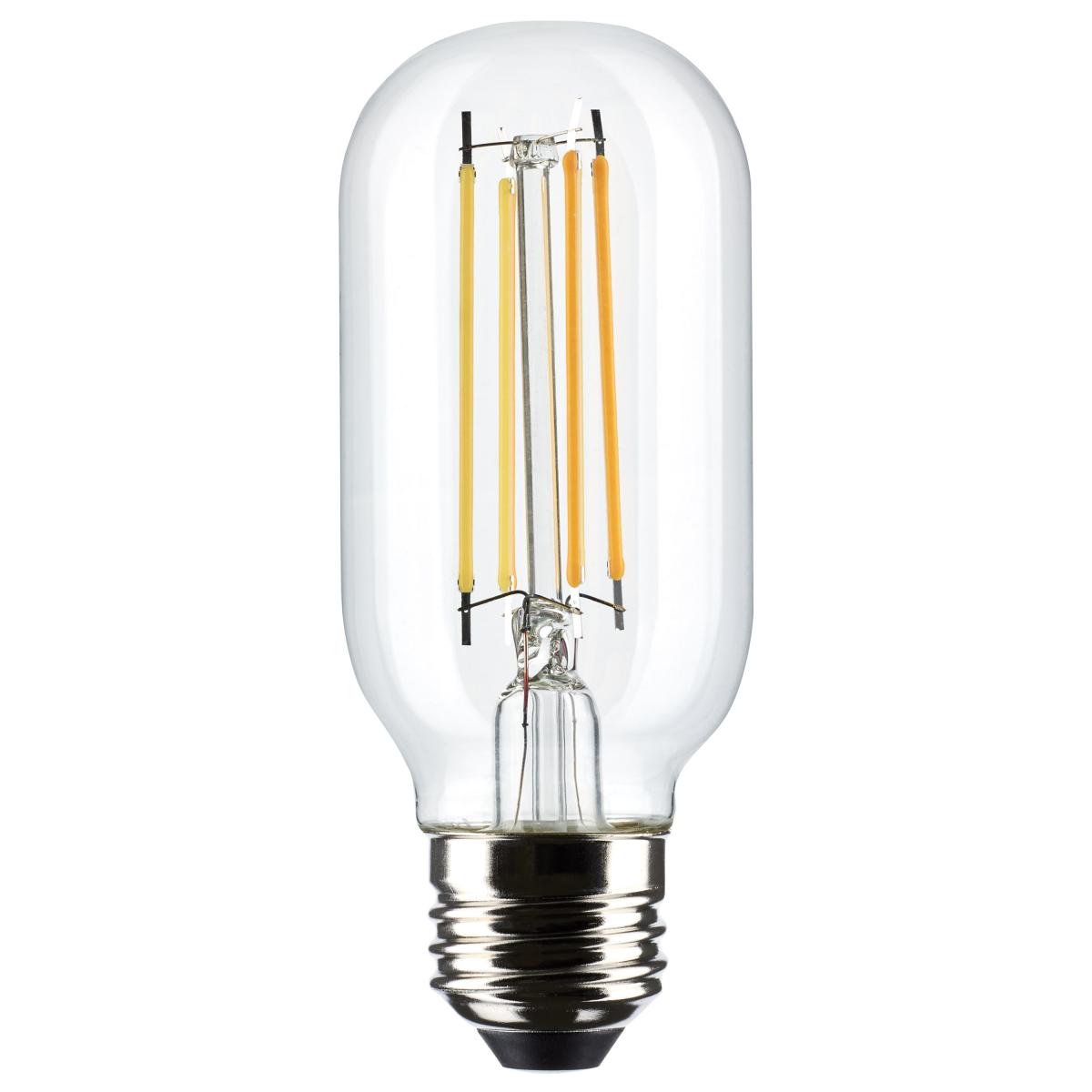 T14 LED Single Tube Bulb, 6 Watts, 500 Lumens, 2700K, E26 Medium Base, Clear Finish - Bees Lighting