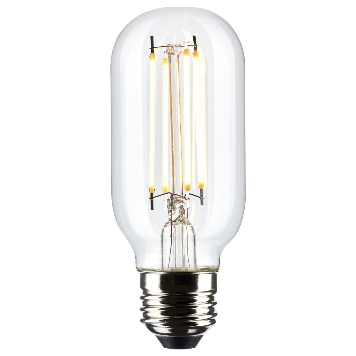 T14 LED Single Tube Bulb, 6 Watts, 500 Lumens, 2700K, E26 Medium Base, Clear Finish