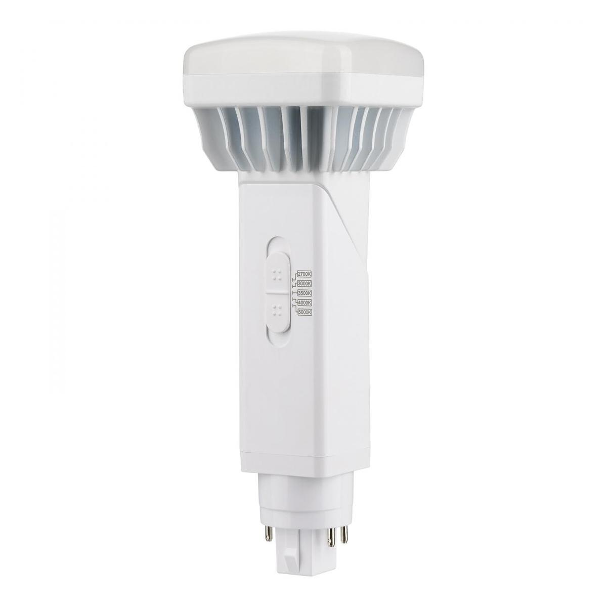4 Pin Dual Position LED Lamp, 9W, 1100lm, Direct or Bypass, 2700K to 5000K, G24q Base - Bees Lighting