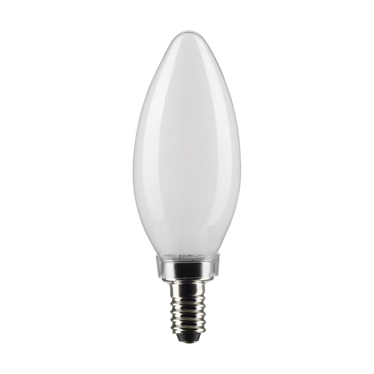 B11 Candle LED Bulb, 3 Watt, 200 Lumens, 2700K, E12 Candelabra Base, Frosted Finish, Pack Of 2