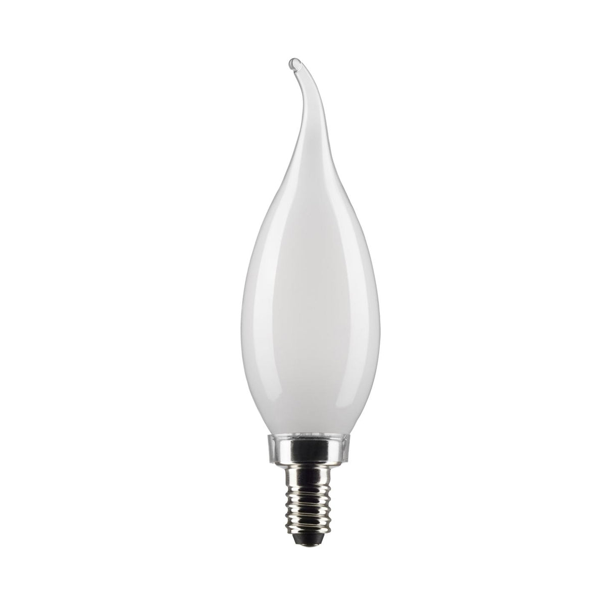 CA10 Candle LED Bulb, 40W Equivalent,4 Watt, 350 Lumens, 2700K, E12 Candelabra Base, Frosted Finish, Pack Of 2