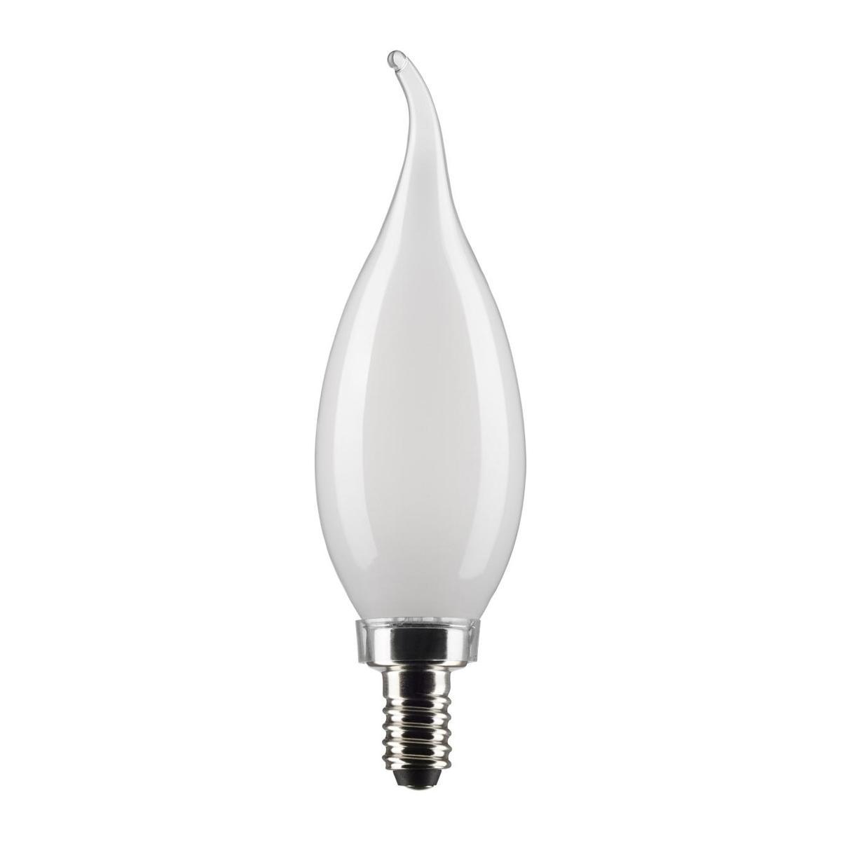 CA10 Candle LED Bulb, 40W Equivalent,4 Watt, 350 Lumens, 3000K, E12 Candelabra Base, Frosted Finish, Pack Of 2 - Bees Lighting