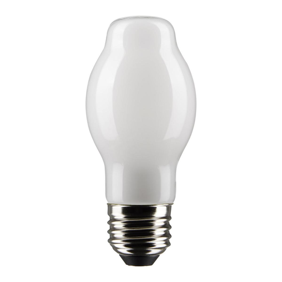 BT15 Bulged Tube LED Bulb, 8 Watt, 800 Lumens, 2700K, E26 Medium Base, Frosted Finish, Pack Of 2