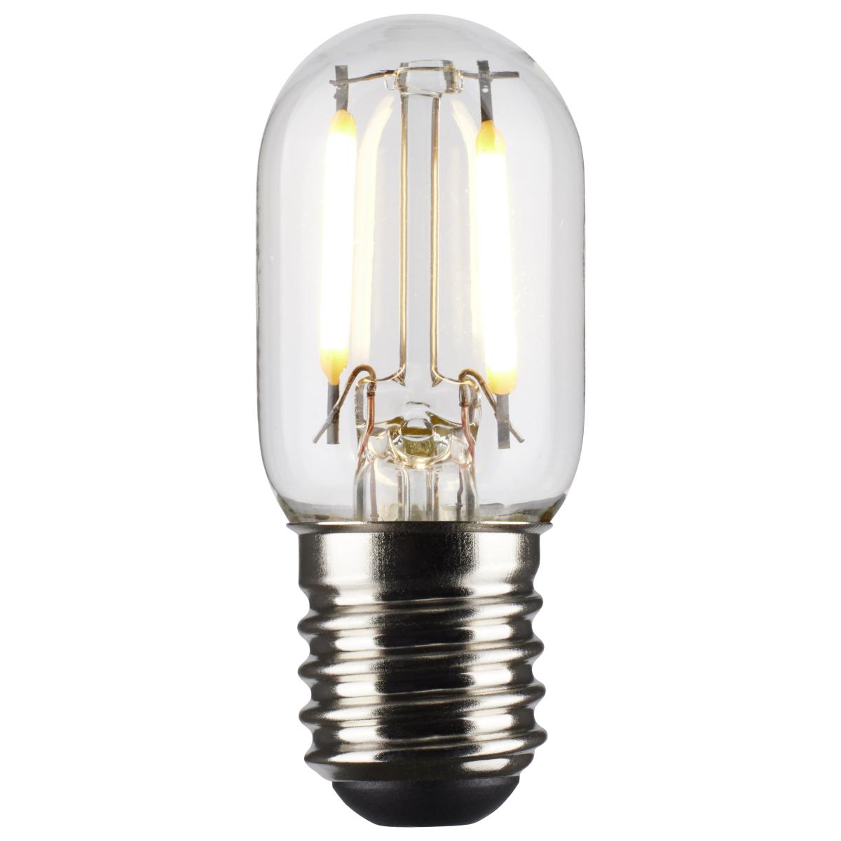 T6.5 LED Single Tube Bulb, 3W, 200lm, 2700K, E17 Intermediate Base, Clear Finish, Pack of 2