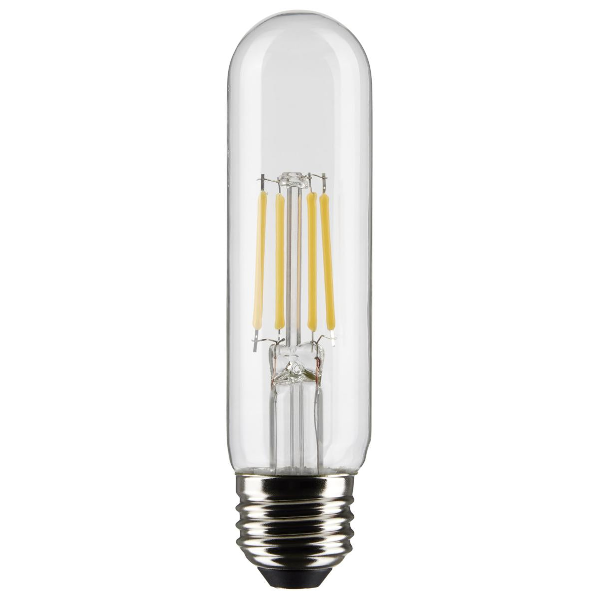 LED T10 Single Tube Bulb, 6W, 450lm, 5000K, 40W Equal, E26 Medium Base, Clear, Pack of 2 - Bees Lighting