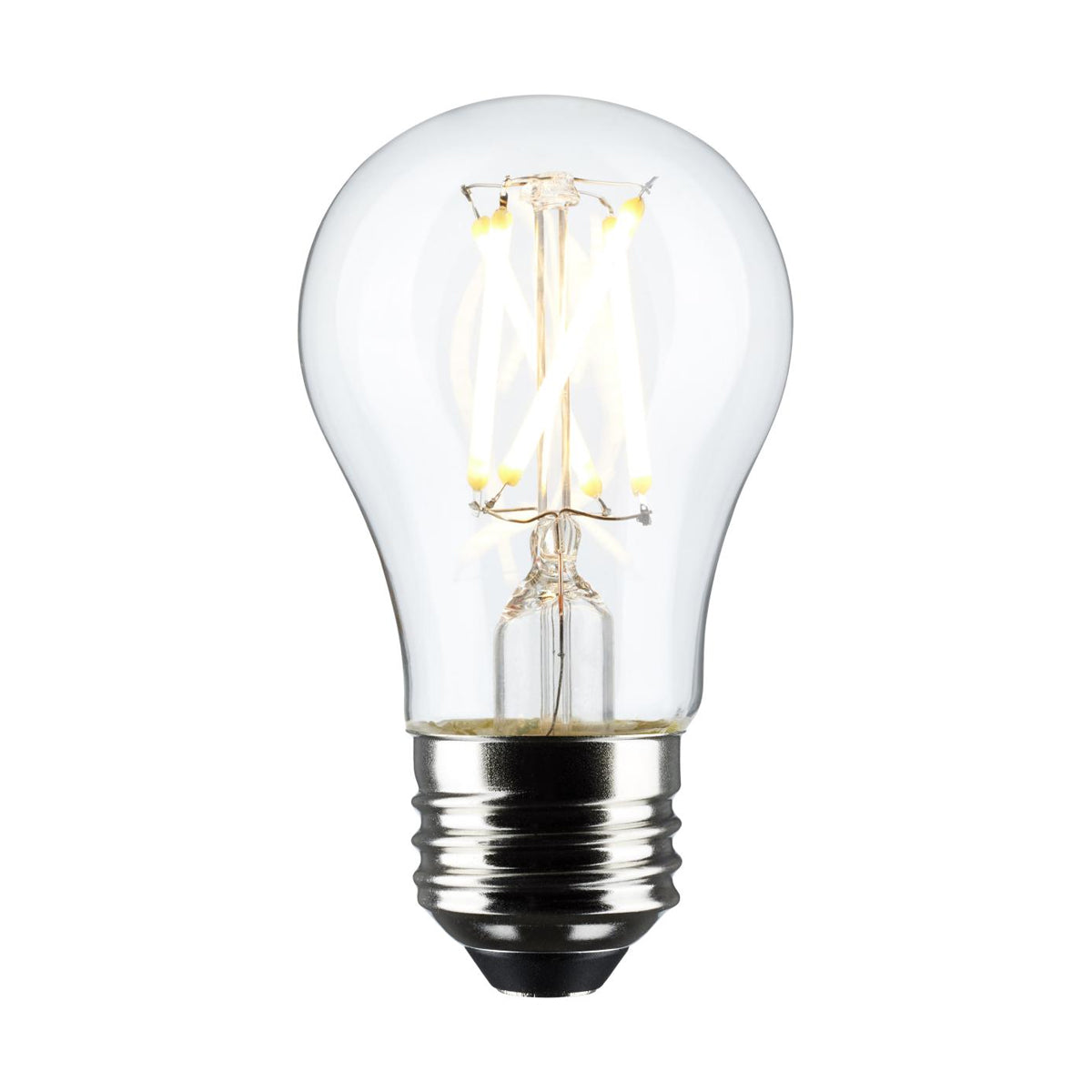 A15 LED Filament Bulb, 6 Watts, 450 Lumens, 2700K, E26 Medium Base, Clear Finish, Pack of 2 - Bees Lighting