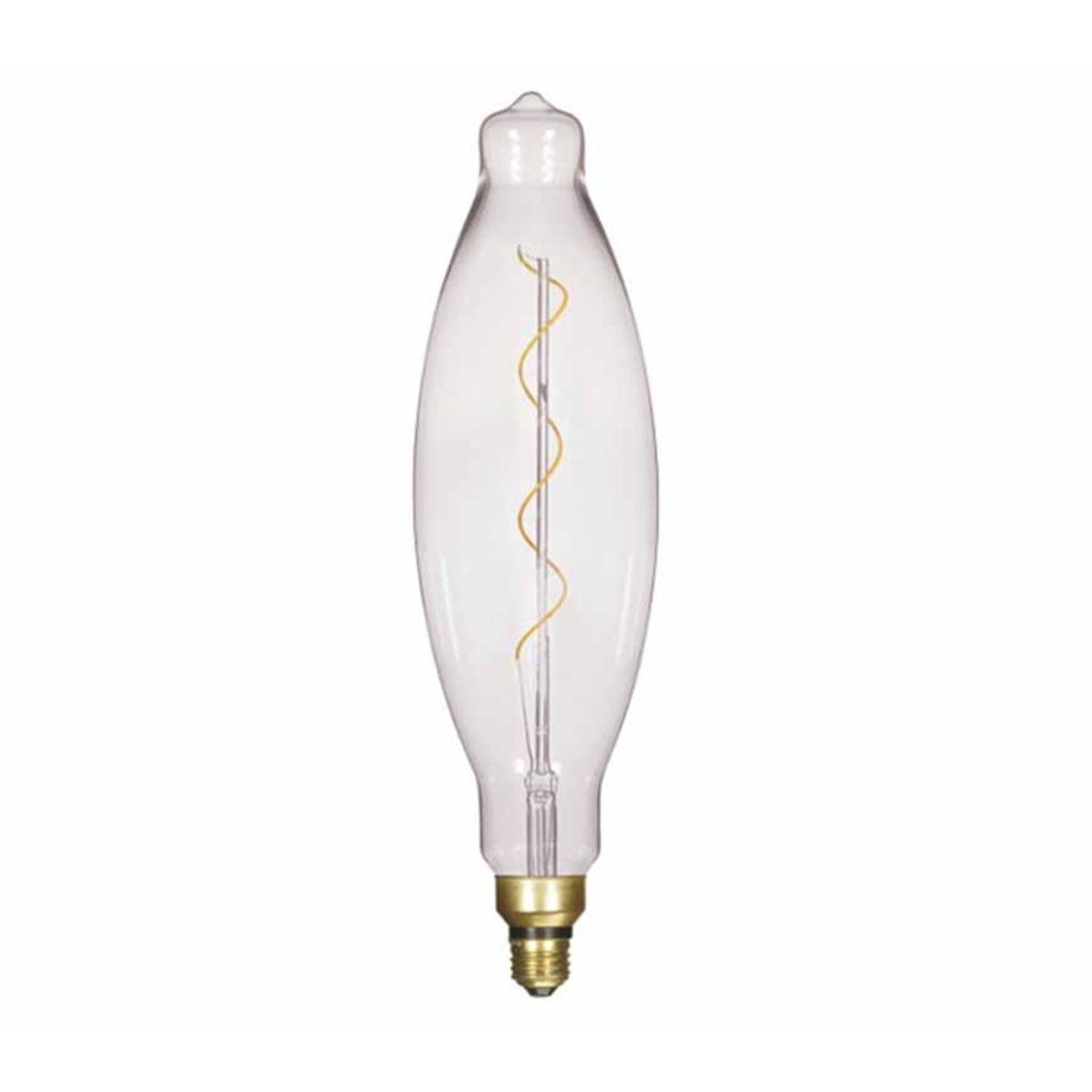 BT38 Bulged Tube Filament LED Bulb, 4 Watt, 200 Lumens, 2100K, E26 Medium Base, Clear Finish