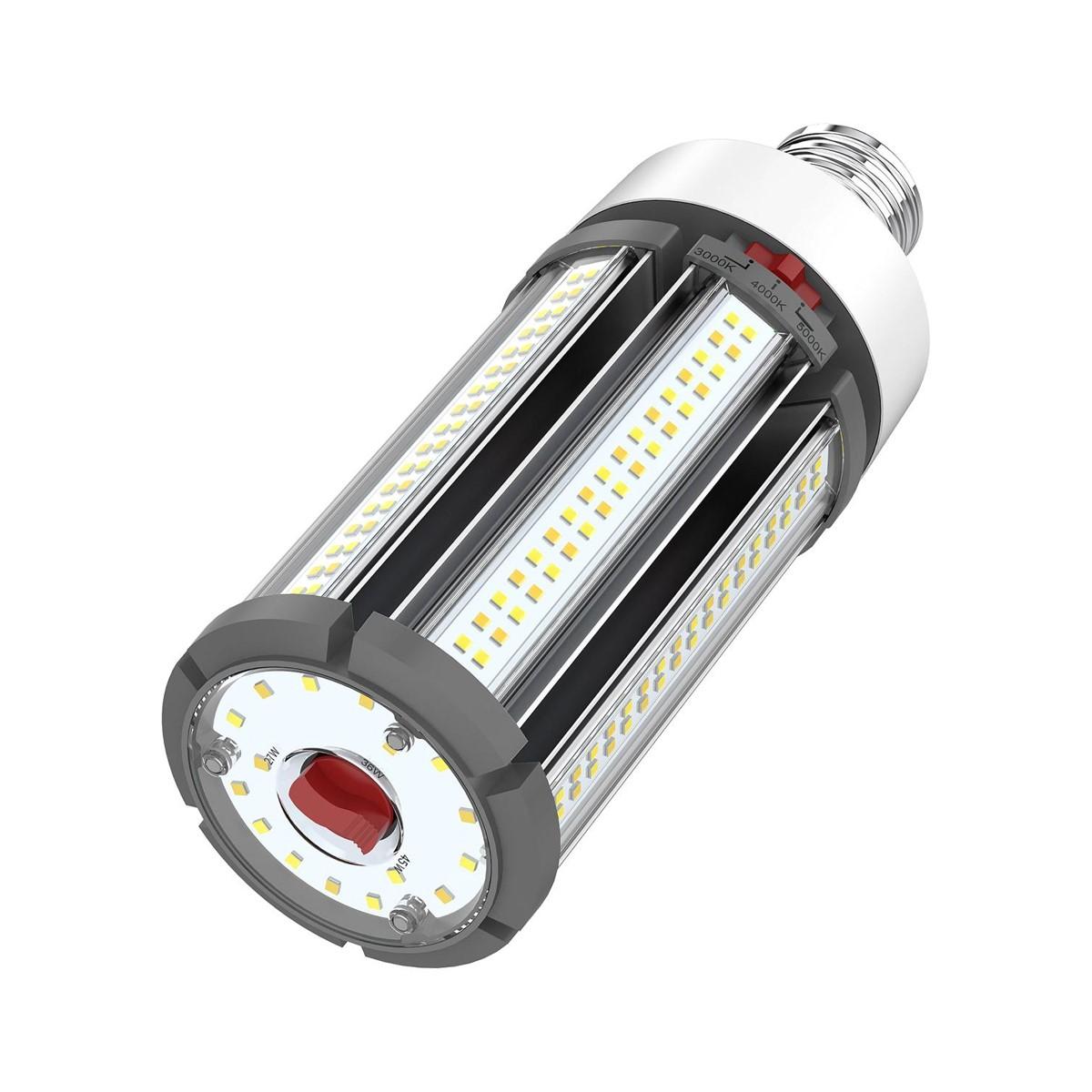 Hi-Pro Retrofit LED Corn Bulb, 45W, 6300 Lumens, Selectable CCT, 30K/40K/50K, EX39 Mogul Extended Base, 120-277V - Bees Lighting