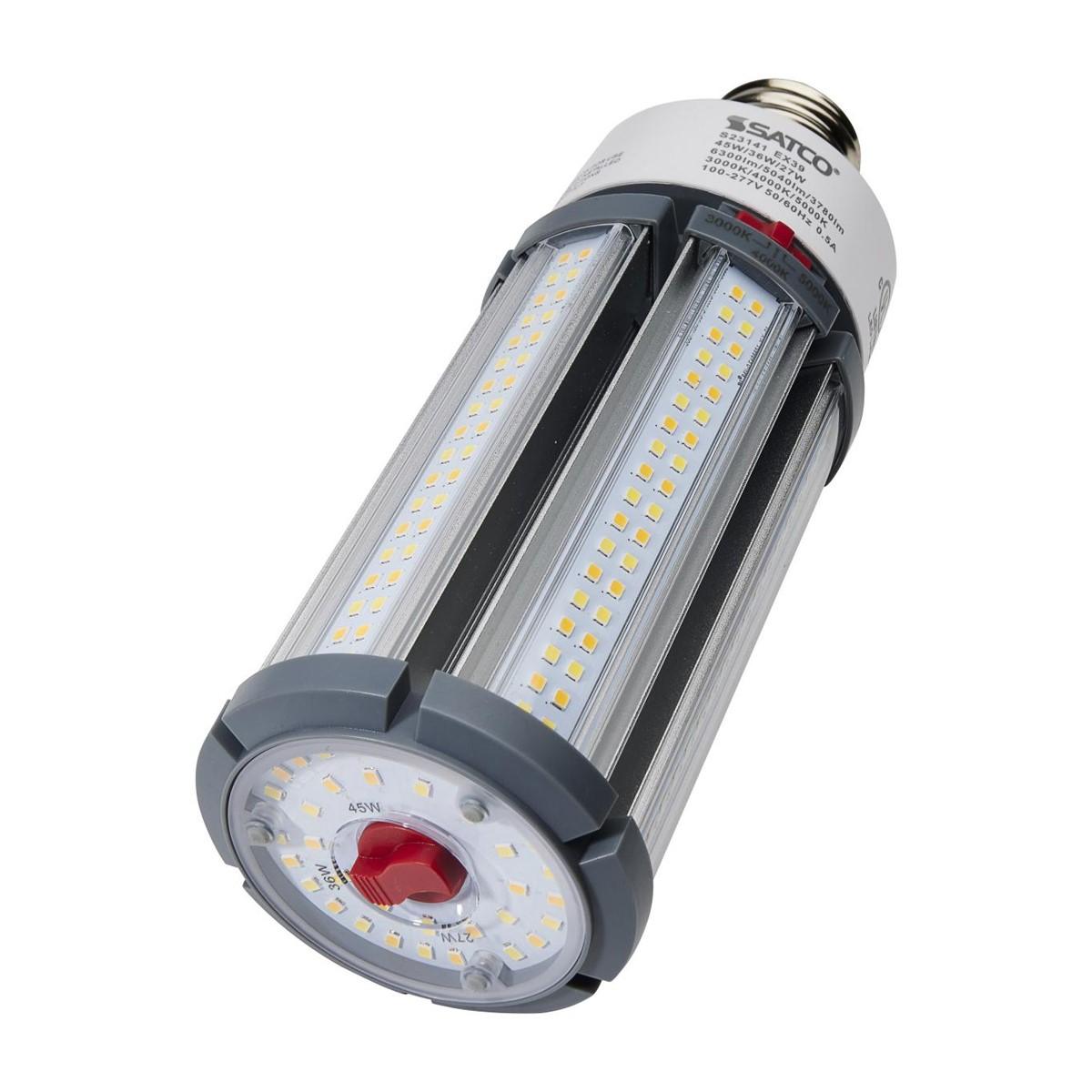 Hi-Pro Retrofit LED Corn Bulb, 27W|36W|45W, 6300lm, 30K|40K|50K, EX39 Mogul, 120-277V - Bees Lighting