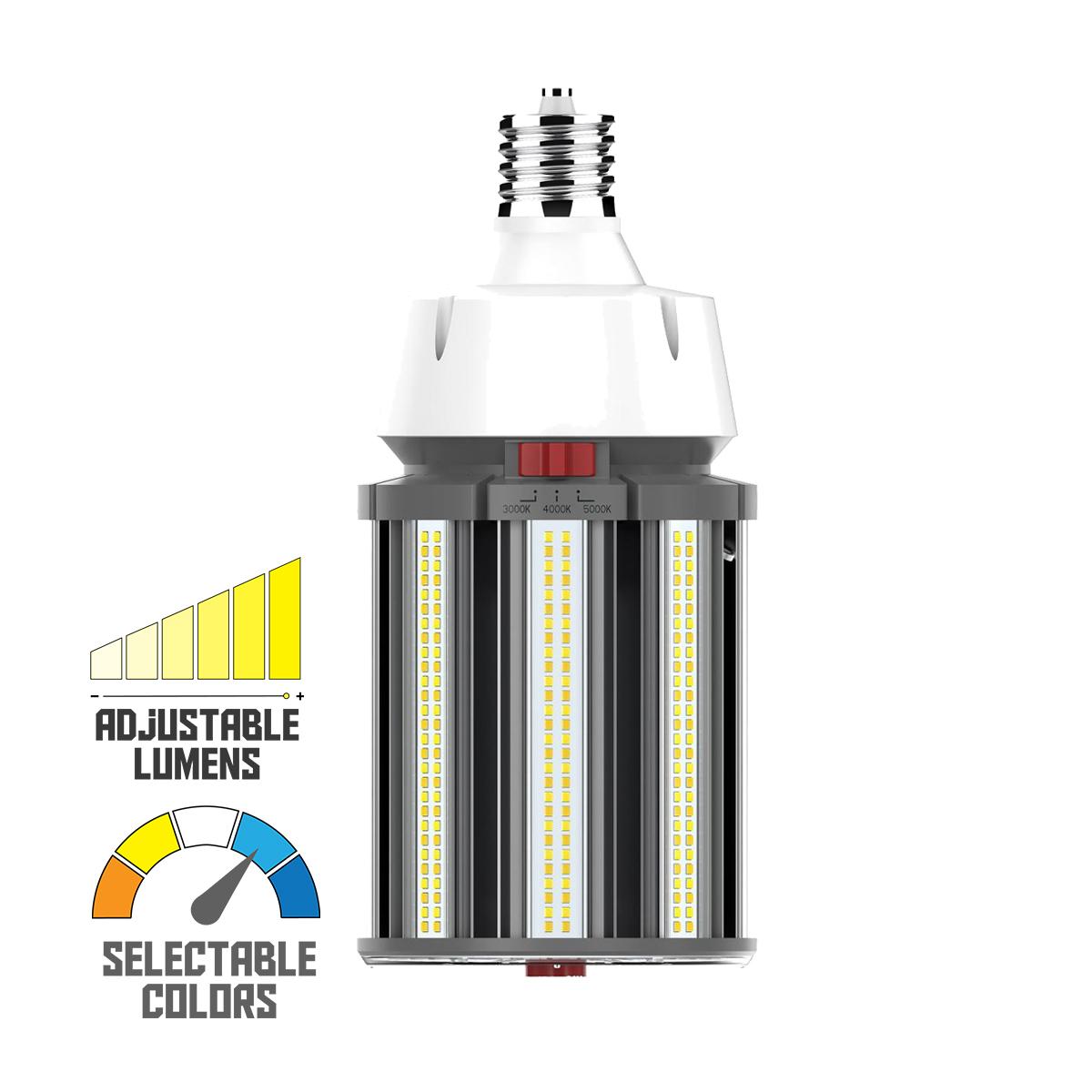 Hi-Pro Retrofit LED Corn Bulb, 80W|100W|120W, 16800lm, 30K|40K|50K, EX39 Mogul, 120-277V - Bees Lighting
