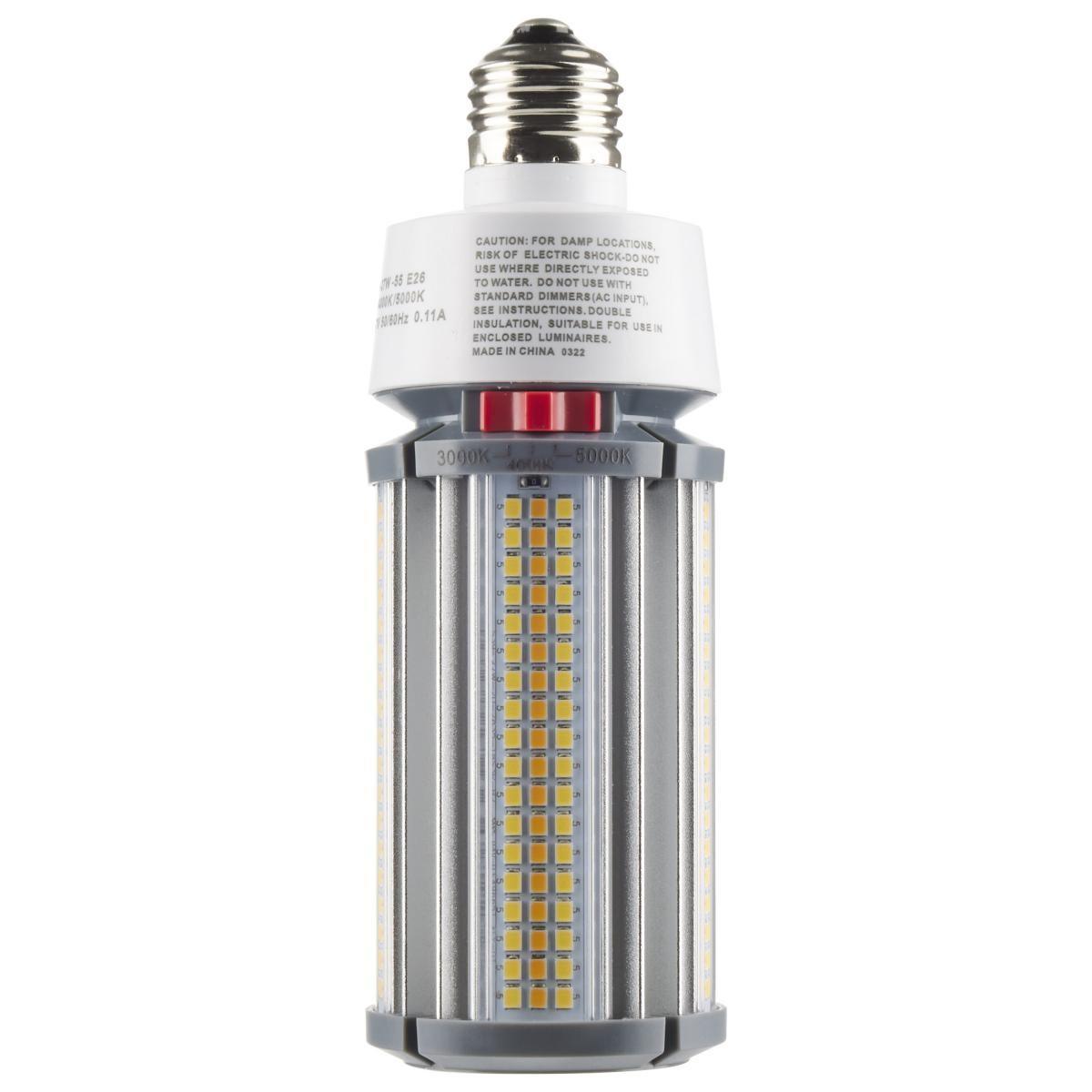 Retrofit LED Corn Bulb, 27W, 3780 Lumens, Selectable CCT, 30K/40K/50K, E26 Base, 347V - Bees Lighting