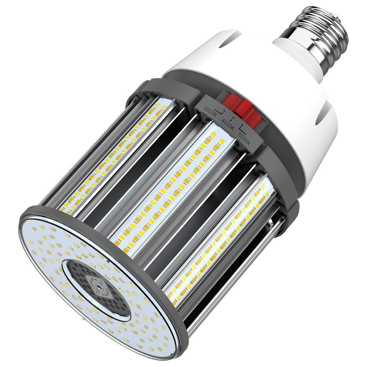 Retrofit LED Corn Bulb, 80W, 11200 Lumens, Selectable CCT, 30K/40K/50K, EX39 Mogul Extended Base, 480V