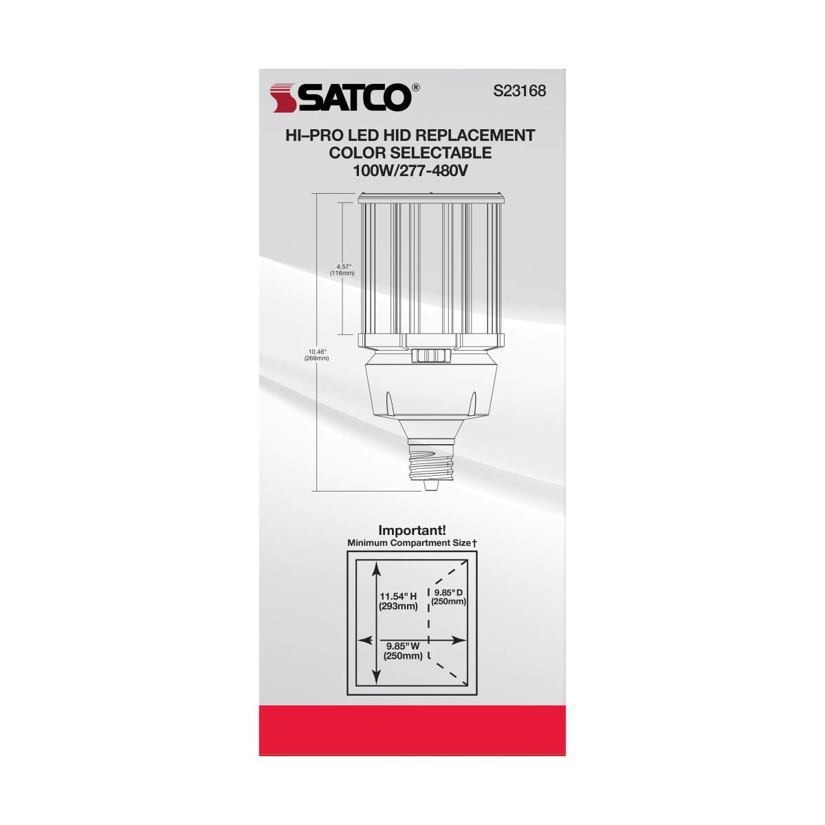 Retrofit LED Corn Bulb Omnidirectional, 100 Watts, 14000lm, Selectable CCT, EX39 Mogul, 480V - Bees Lighting