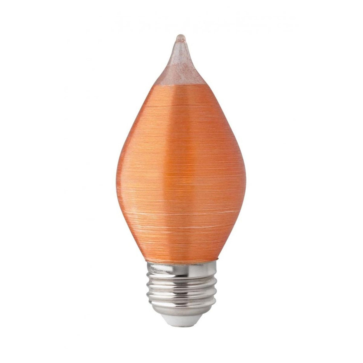 C15 Candle Filament LED Bulb, 40W Equivalent,4 Watt, 240 Lumens, 2100K, E26 Medium Base, Amber Finish