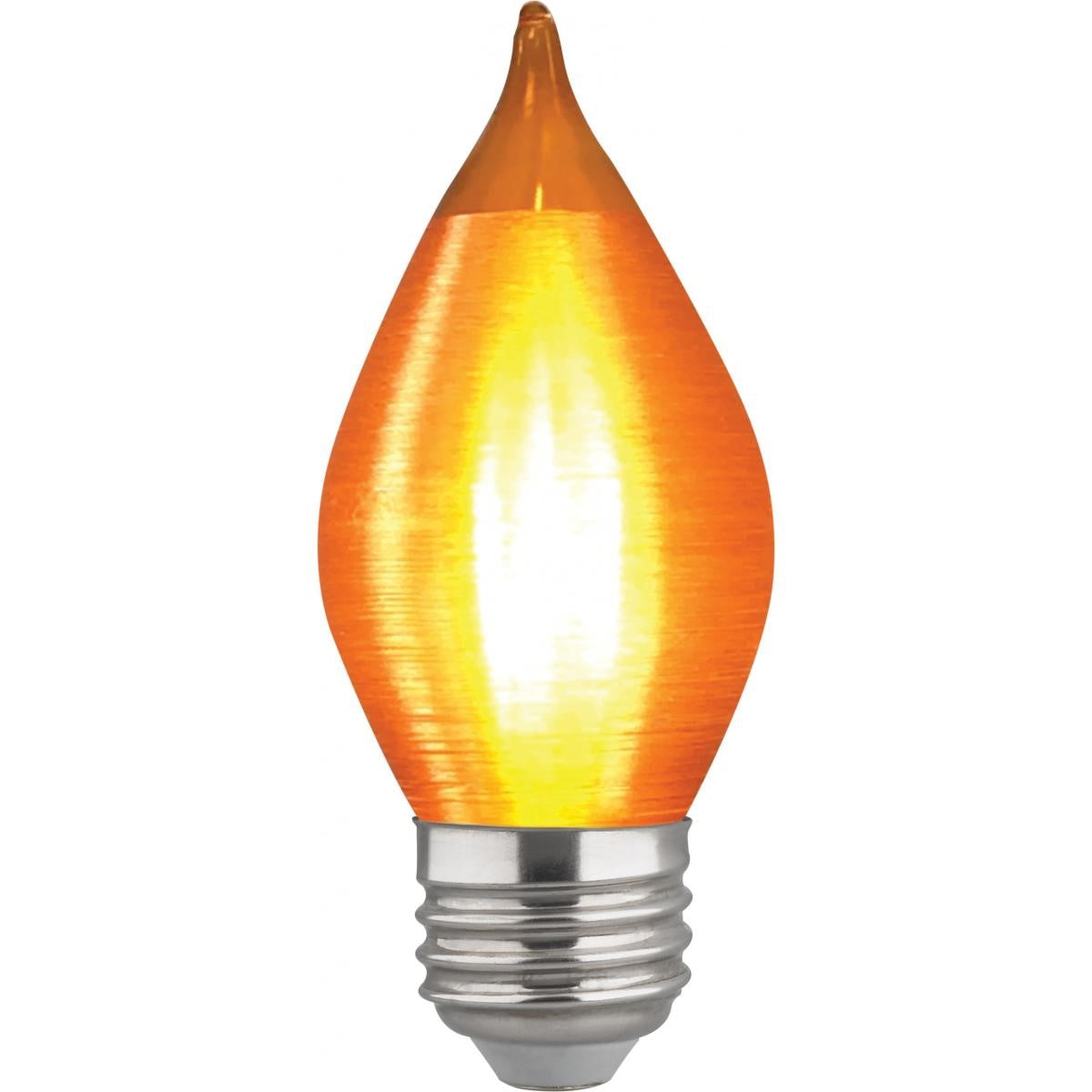 C15 Filament LED Bulb, 4W, 240 Lumens, 40W Equal, 2100K, E26 Base, Satin Spun Amber Finish - Bees Lighting