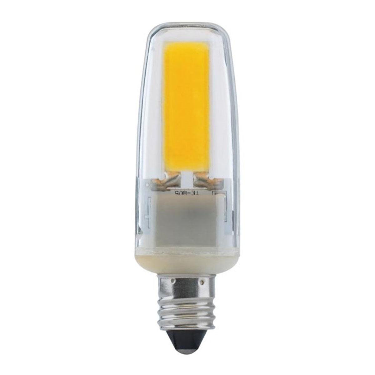 T4 Mini LED Bulb, 4 Watt, 480 Lumens, 3000K, E11 Mini-Candelabra Base, Clear Finish