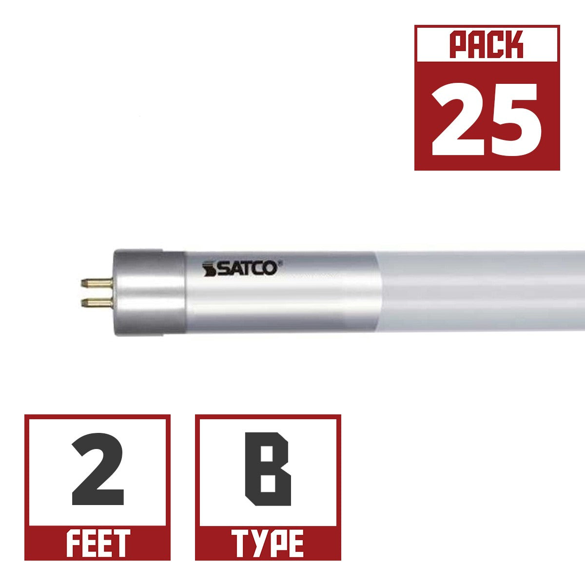 Satco|Nuvo 2ft T5 LED Tube, Ballast Bypass, Single|Dual End - Bees Lighting