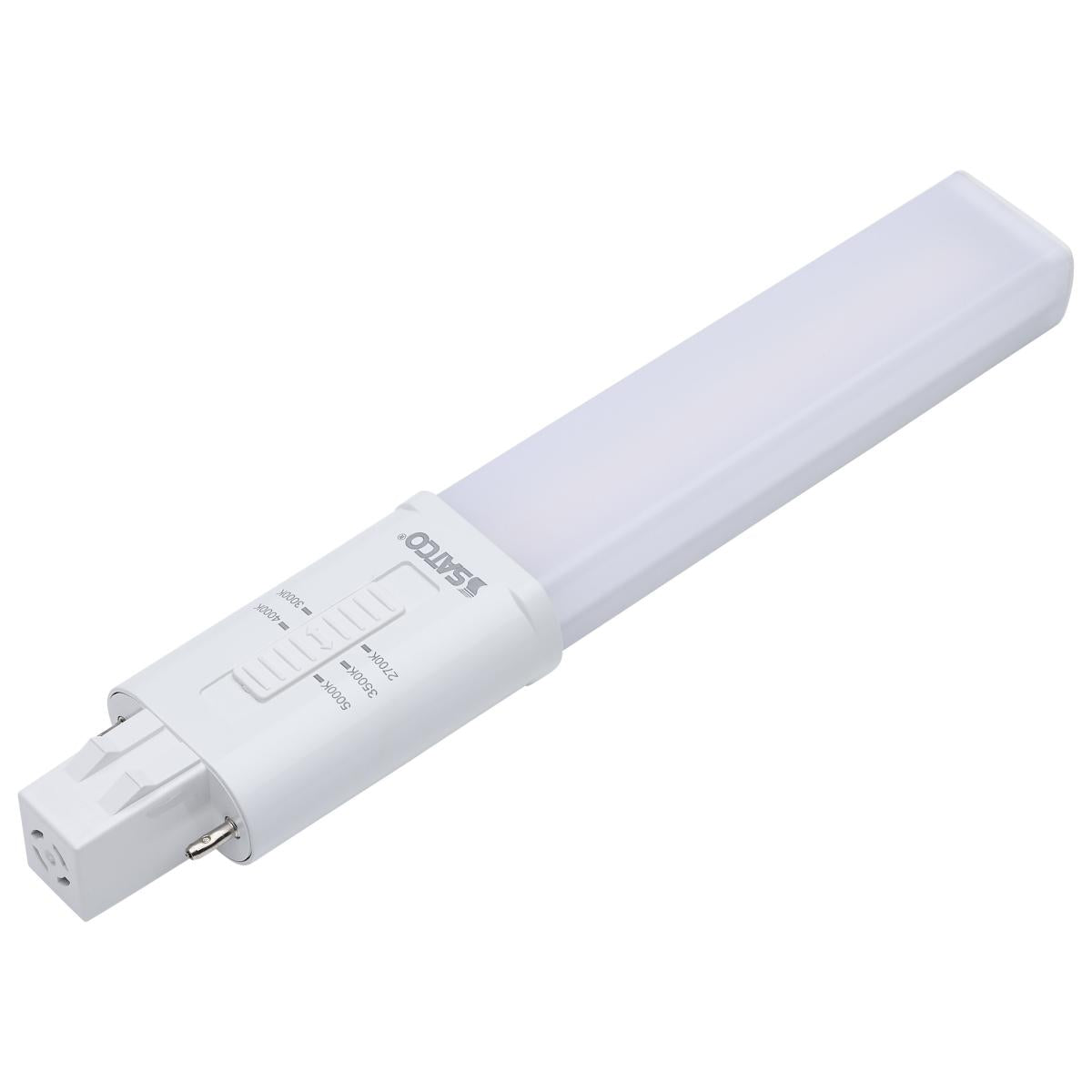 2 pin PL LED Bulb, 6W, 650 Lumens, Ballast Bypass, 27K|30K|35K|40K|50K, GX23 Base