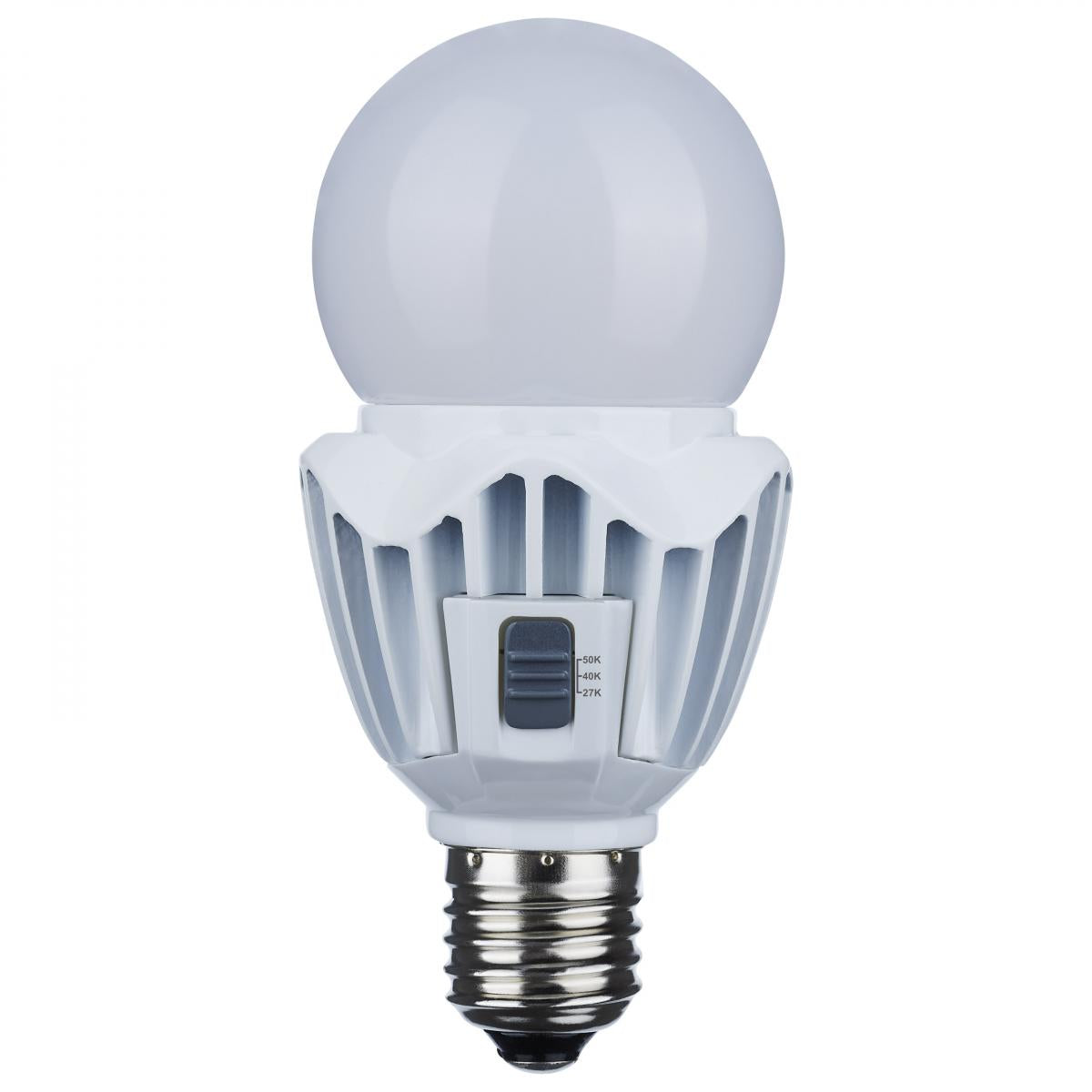 Hi-Pro A21 LED Bulb, 125W HID, 15 Watt, 2025 Lumens, Selectable CCT 27K/40K/50K, E26 Medium Base, Frosted Finish