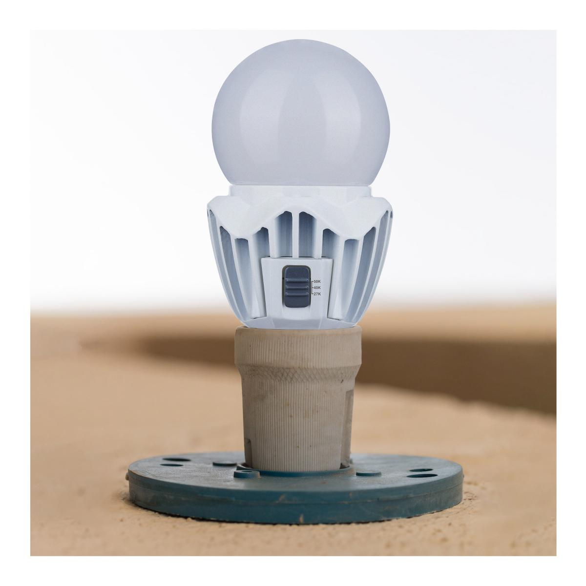 Hi-Pro A21 LED Bulb, 125W HID, 15 Watt, 2025 Lumens, Selectable CCT 27K/40K/50K, E26 Medium Base, Frosted Finish