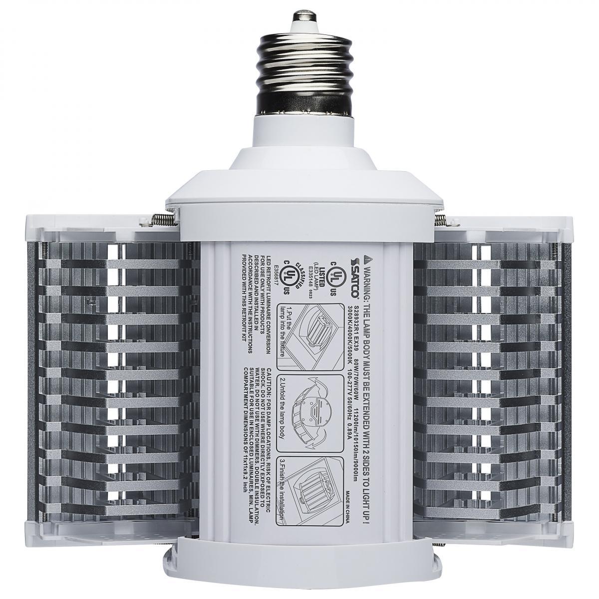 Hi-Pro Shoe Box Retrofit LED Bulb, 11200lm, Selectable CCT, EX39, 120-277V - Bees Lighting