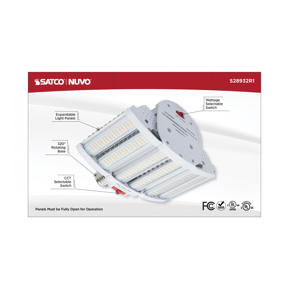 Hi-Pro Shoe Box Retrofit LED Bulb, 11200lm, Selectable CCT, EX39, 120-277V - Bees Lighting
