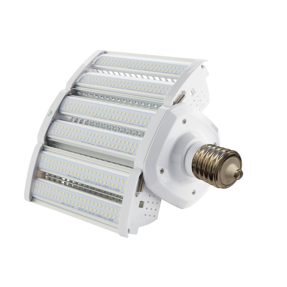 Hi-Pro LED Expandable Shoe Box Lamp, 110W, 14300 Lumens, 3000K, EX39 Mogul Base, 120-277V - Bees Lighting