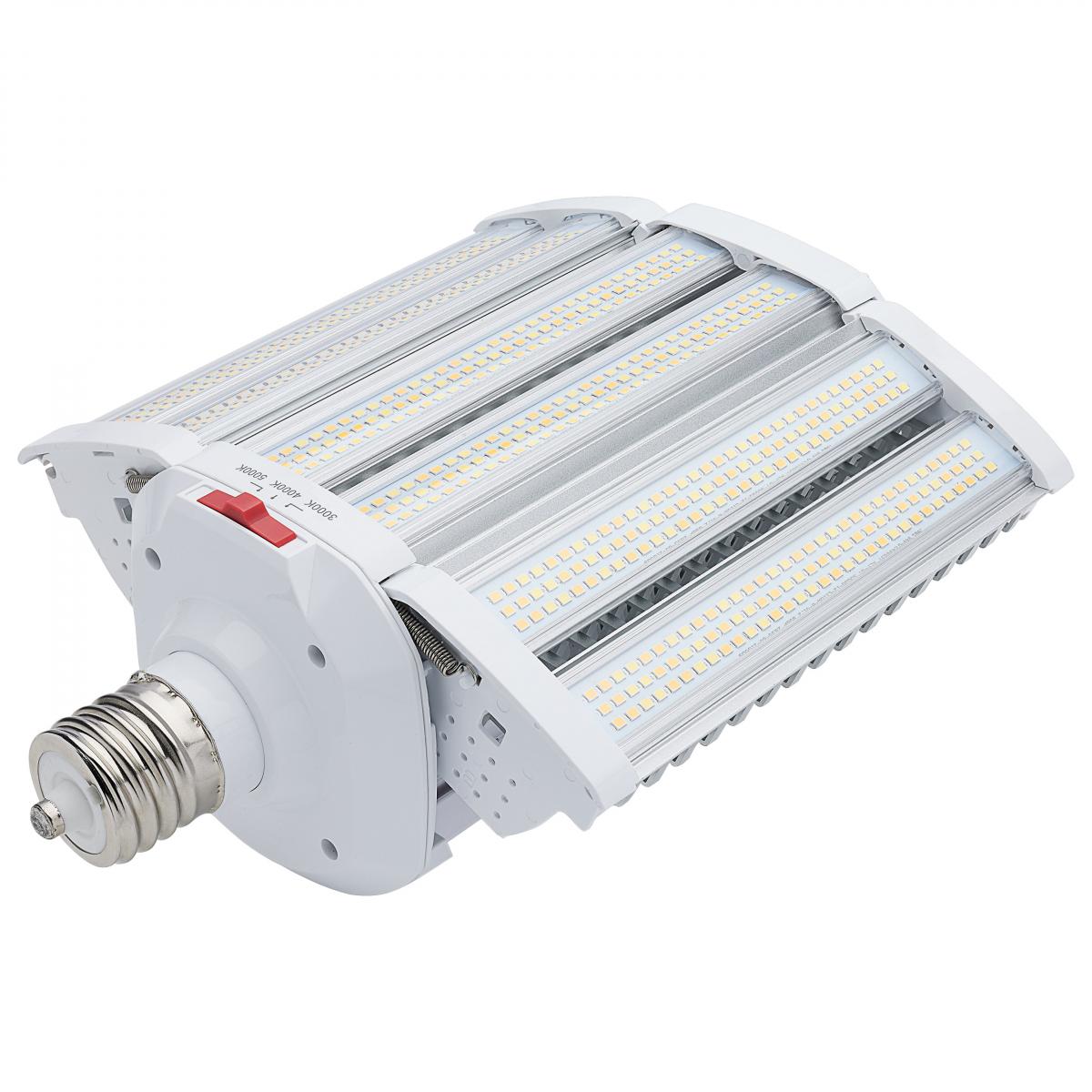 Wall Pack/Shoebox LED Retrofit Lamp, Wattage Selectable 90W/100W/110W, 15400 Lumens, Selectable CCT 30K/40K/50K, EX39 Mogul Extended Base, 120-277V - Bees Lighting