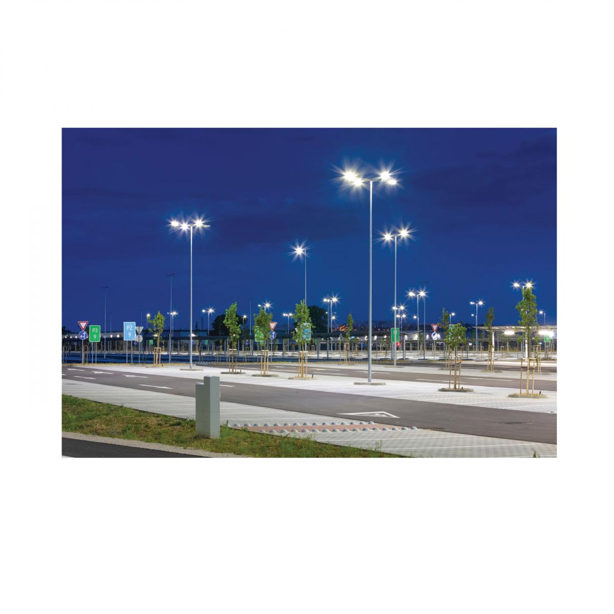 Wall Pack/Shoebox LED Retrofit Lamp, Wattage Selectable 90W/100W/110W, 15400 Lumens, Selectable CCT 30K/40K/50K, EX39 Mogul Extended Base, 120-277V - Bees Lighting
