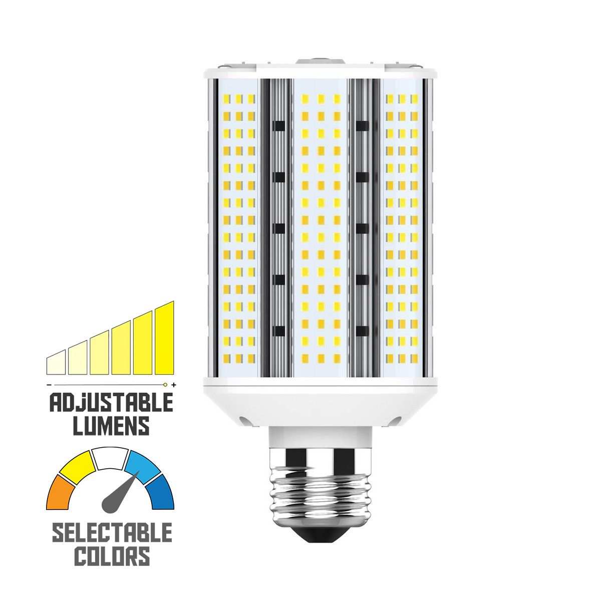 Hi-Pro Wall Pack/Shoebox LED Retrofit Lamp, 30W, 4500 Lumens, Selectable CCT, 30K/40K/50K, E26 Base, 120-277V